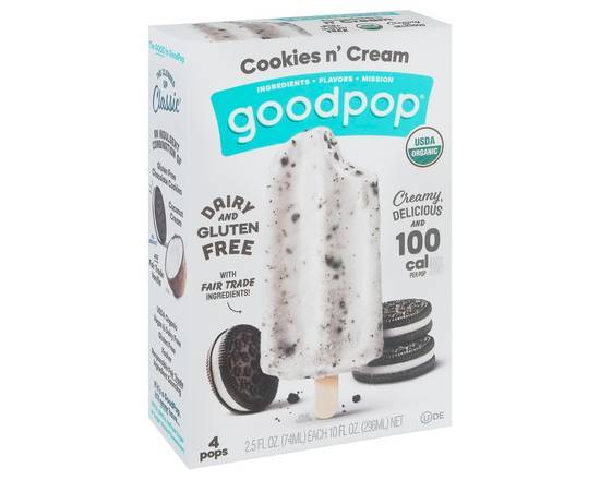 Goodpop Organic Dairy Cookies N' Cream Pops