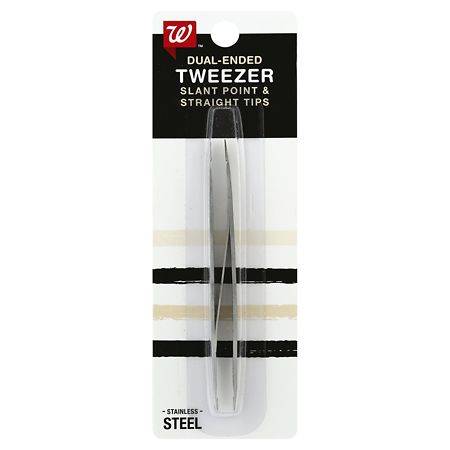 Walgreens Beauty Dual Ended Combo Straight Tip Tweezer