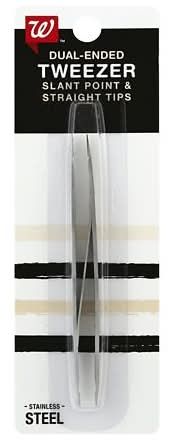 Walgreens Beauty Dual Ended Combo Straight Tip Tweezer