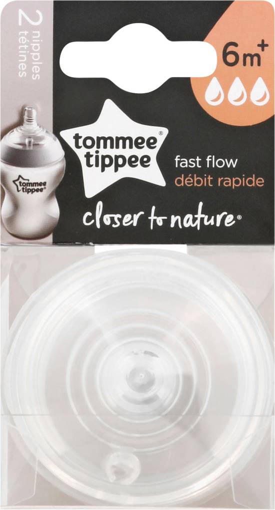 Tommee Tippee Fast Flow Bottle Nipples (2 ct)