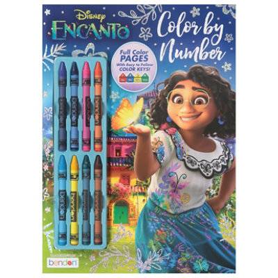 Bendon Encanto Color By Num With Crayons - Each