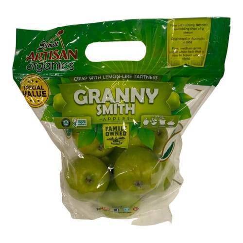 Stemilt Artisan Organics Granny Smith Organic Apples, 4 count