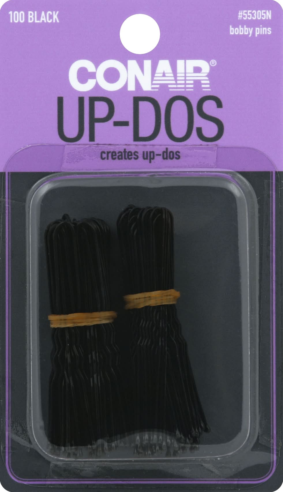 Conair Up Dos Hair Pins, Black (3.2 oz, 100 ct)