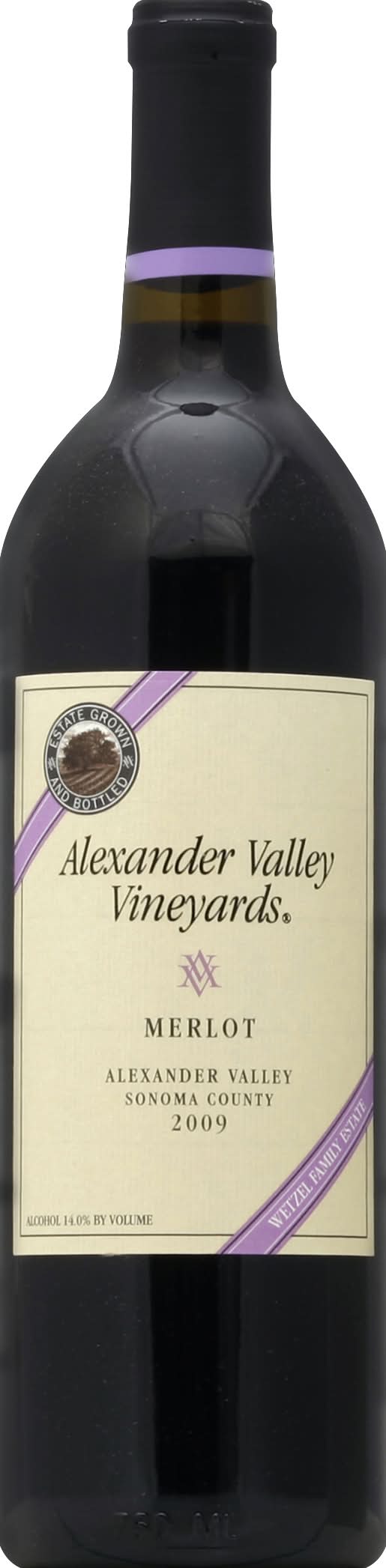 Alexander Valley Vineyards Merlot Wine, 2009 (750 ml)