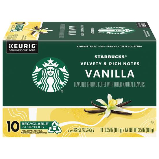 Starbucks Vanilla Flavored Ground Coffee K-Cup Pods (3.5 oz)