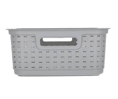 Gray Mist Weave Storage Basket, (5")