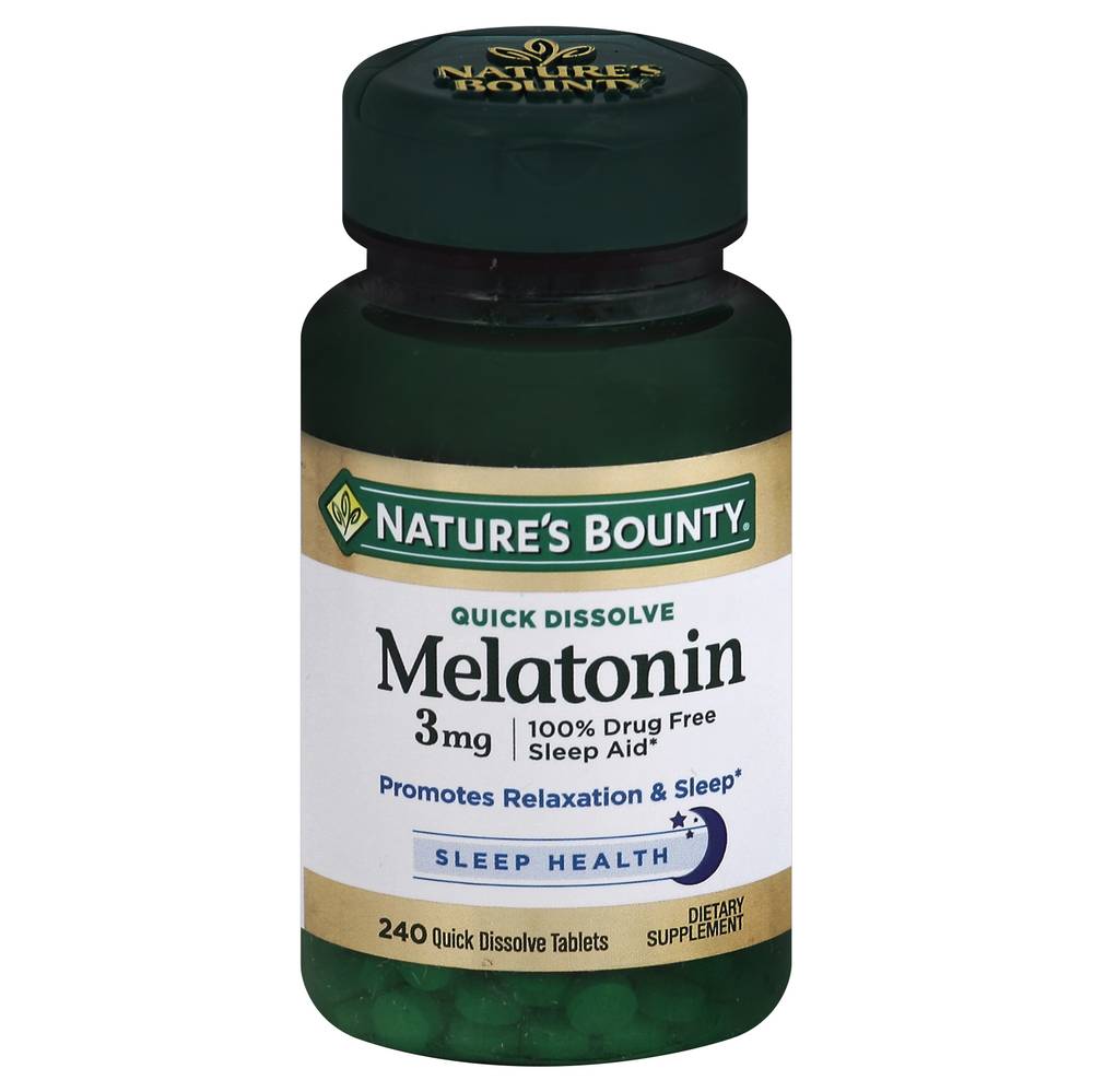 Natures Bounty Melatonin Sleep Health 3mg (240 ct)