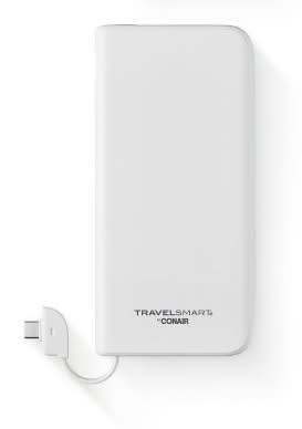 Travel Smart 10000Mah Power Bank With Charging Cable
