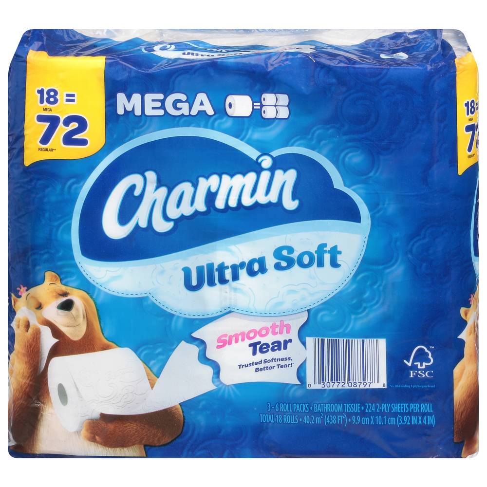 Charmin Ultra Soft Smooth Tear Bathroom Tissue (6 ct)