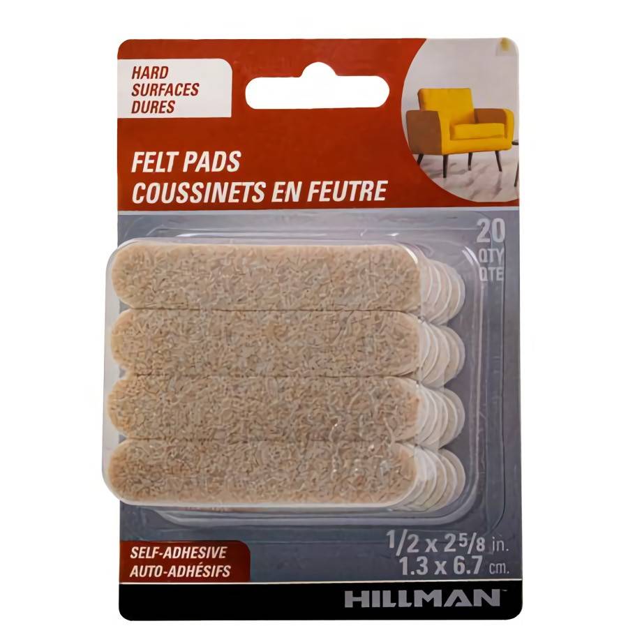 Hardware Essentials Felt Pads Oatmeal 1.3 X 6.7 cm