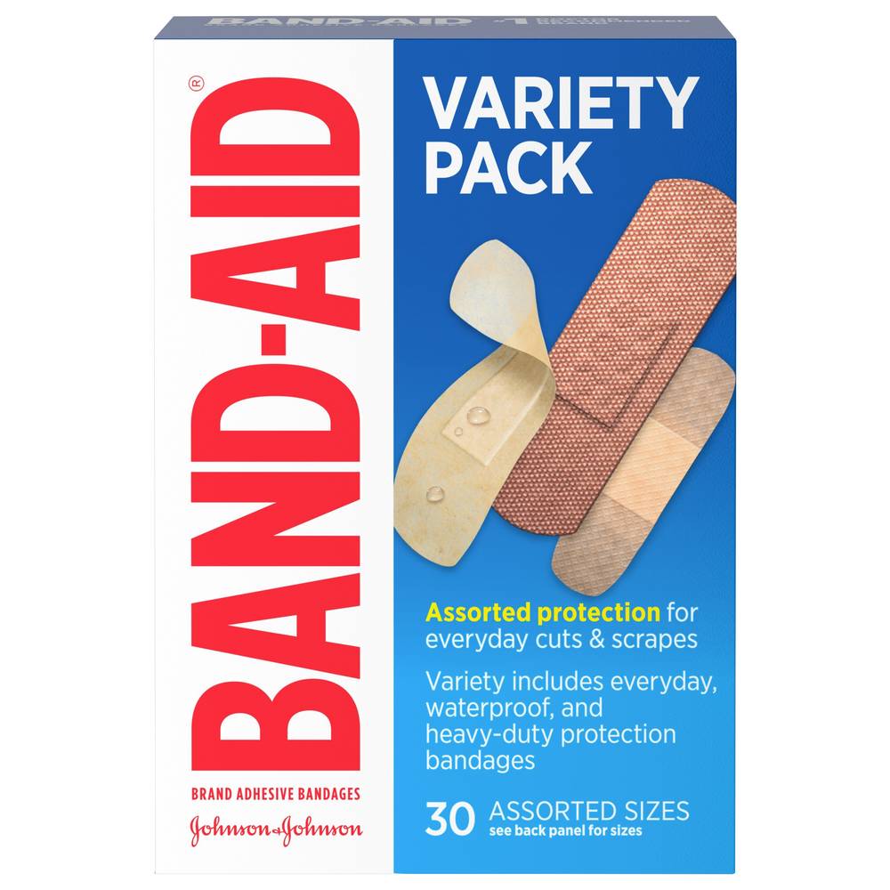 Band-Aid Variety Back Assorted Sizes Bandages (2.9 oz, 30 ct)