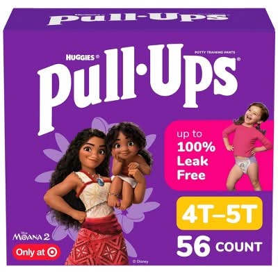 Huggies Pull-Ups Girls' Training Pants, Size 4T-5T (56 ct)