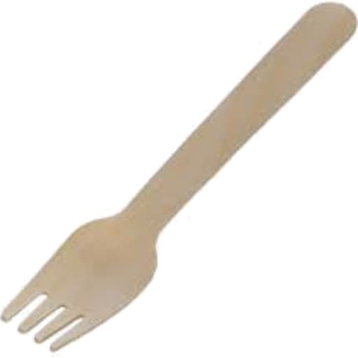 Black & Gold Value Everyday Wooden Forks (50 pack)