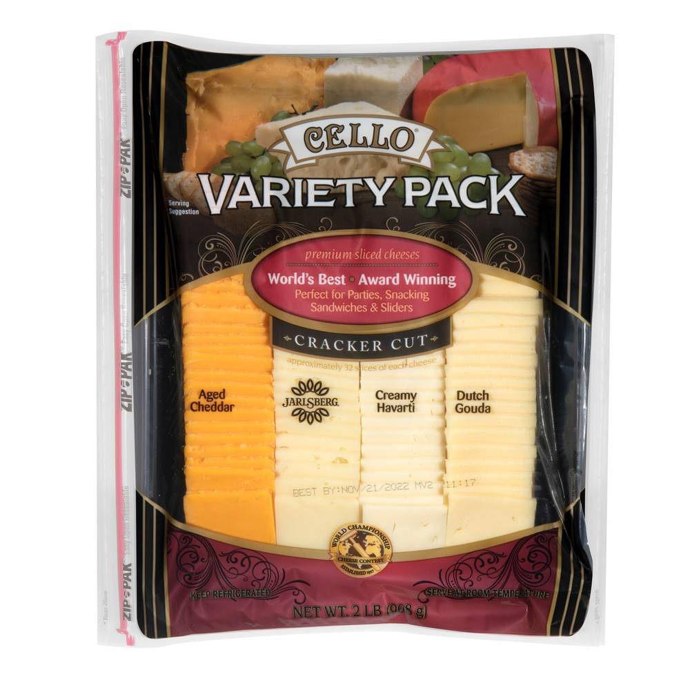 Cello Cracker Cut Cheese Slices Variety pack (32 oz)