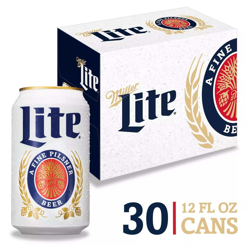 Miller Lite A Fine Pilsner Beer (30 x 12 fl oz)