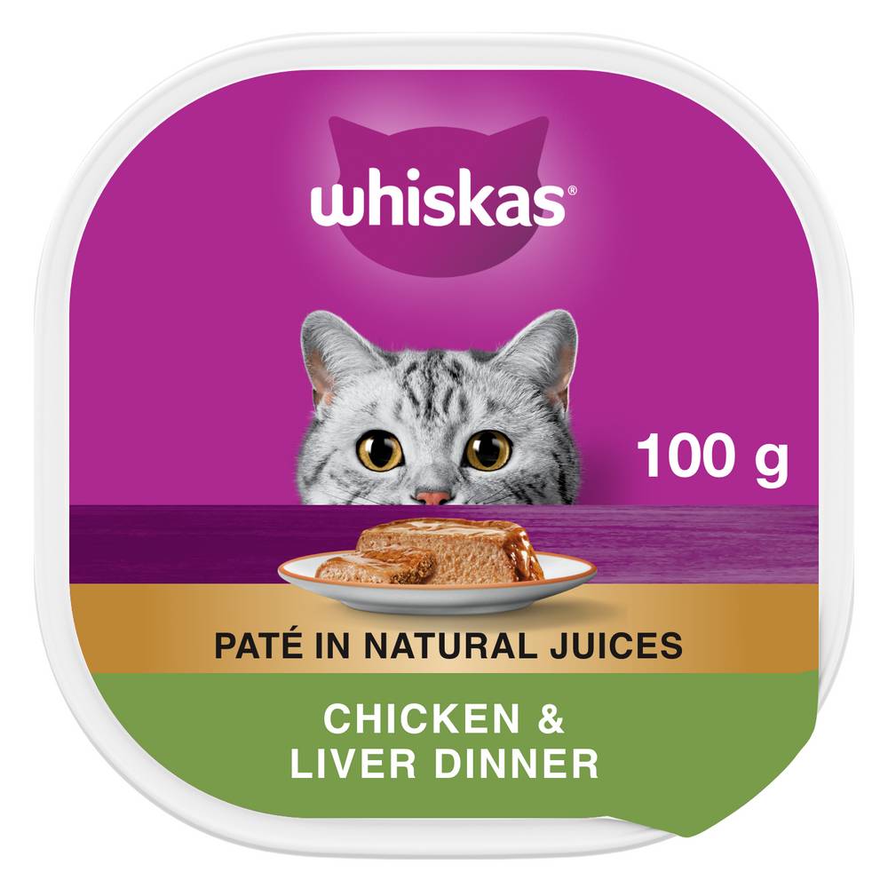 Whiskas Chicken and Liver Pâté Dinner For Cats (100 g)