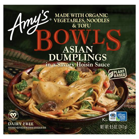 Amy's Vegan Asian Dumplings With Hoisin Sauce Bowl