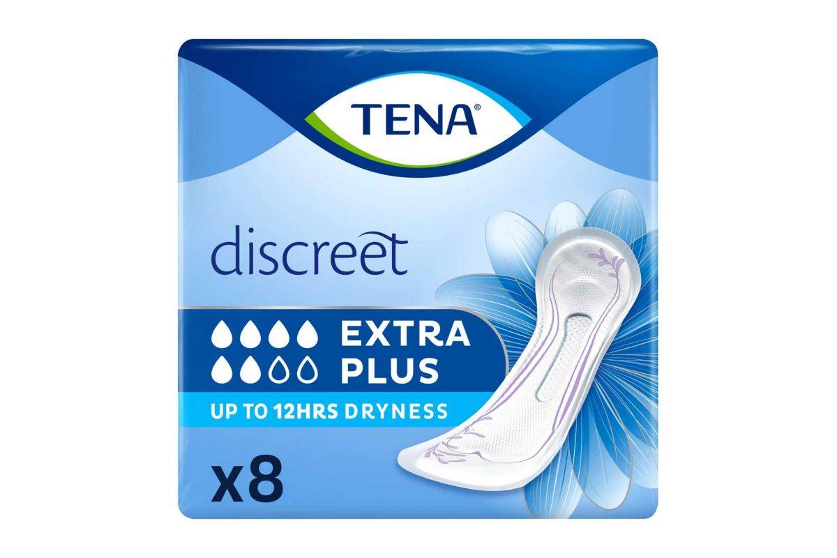 TENA Discreet Extra Plus Incontinence Pads for Bladder Weakness 8pk