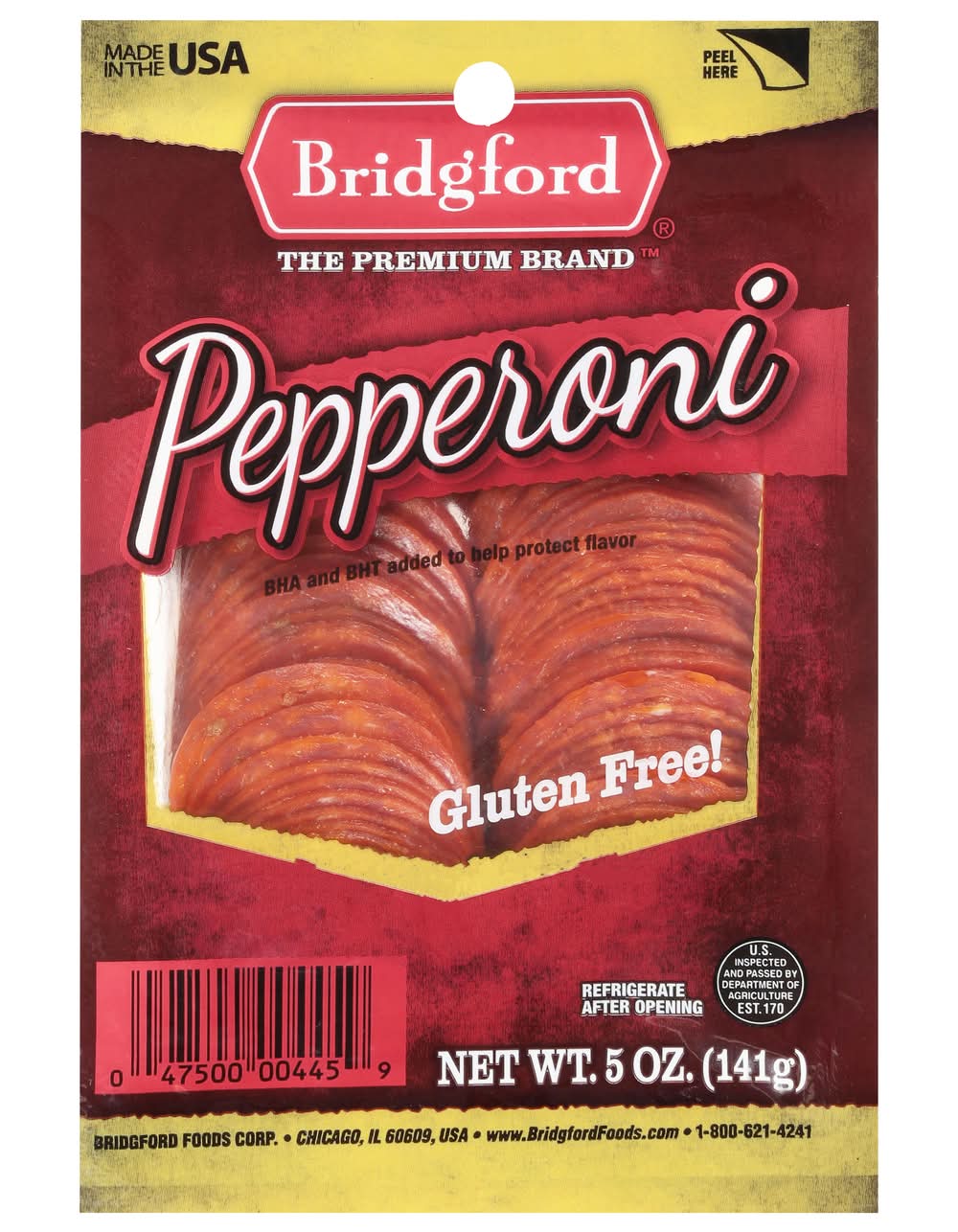 Bridgford Gluten Free Pepperoni (5 oz)