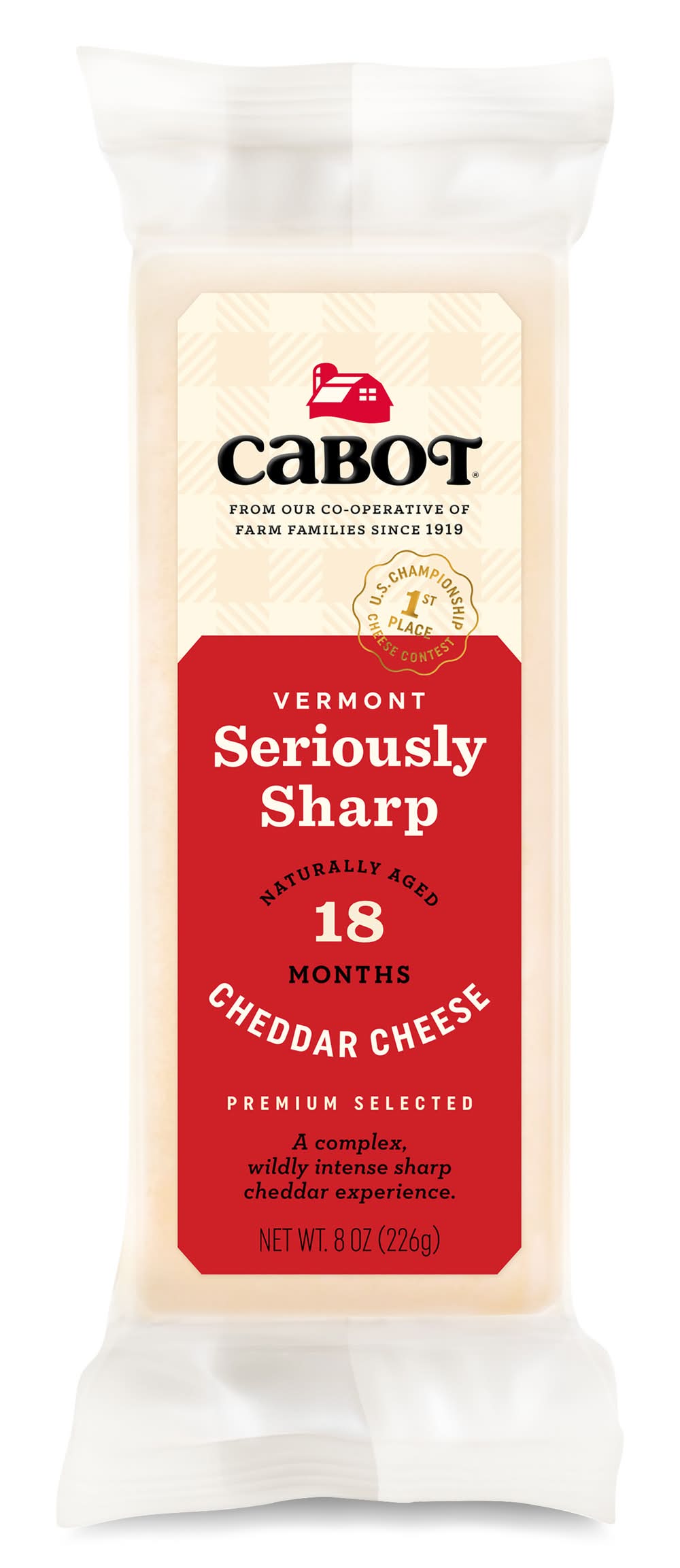 Cabot Vermont Seriously Sharp Cheddar Cheese (8 oz)