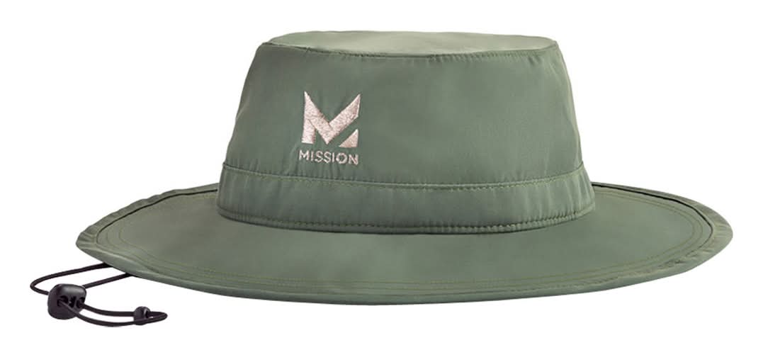 Mission Cooling Wide Brim Hat, Unisex, OSFM, Khaki