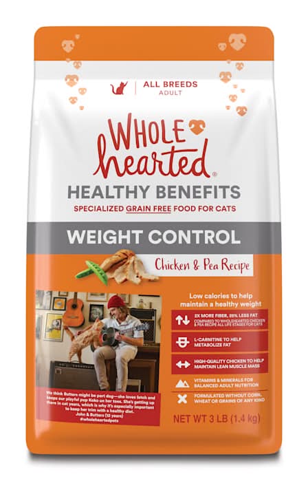 WholeHearted Grain-Free Weight Control Recipe Dry Cat Food, Chicken-Pea (3 lbs)
