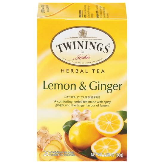 Twinings Lemon & Ginger Herbal Tea (20 ct)