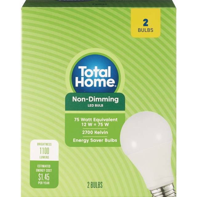 Total Home Led Light Bulb Non-Dimming 12W=75W Soft White