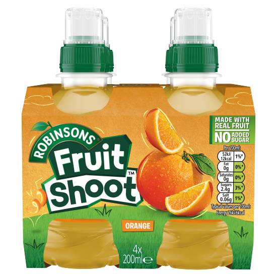 Robinsons Fruit Shoot Orange Kids Juice Drink (4 x 200ml)