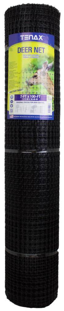 Tenax 100-ft x 7-ft Black Plastic Extruded Mesh Rolled Fencing with Mesh Size 3/4-in x 1-in | 400066