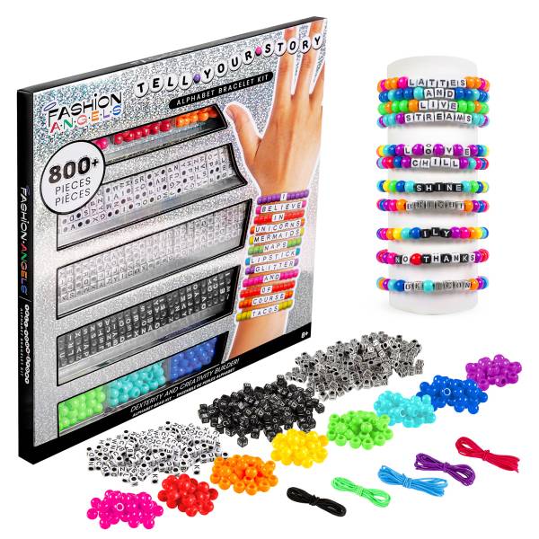 Fashion Angels Tell Your Story Alphabet Bracelet & Jewelry Bead Kit, Multicolor (800 ct)
