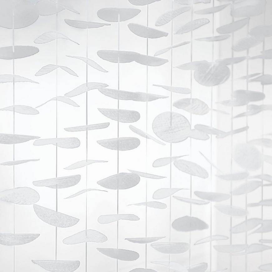 White Tissue Circles Hanging Backdrop, 6ft x 8ft, 12pc