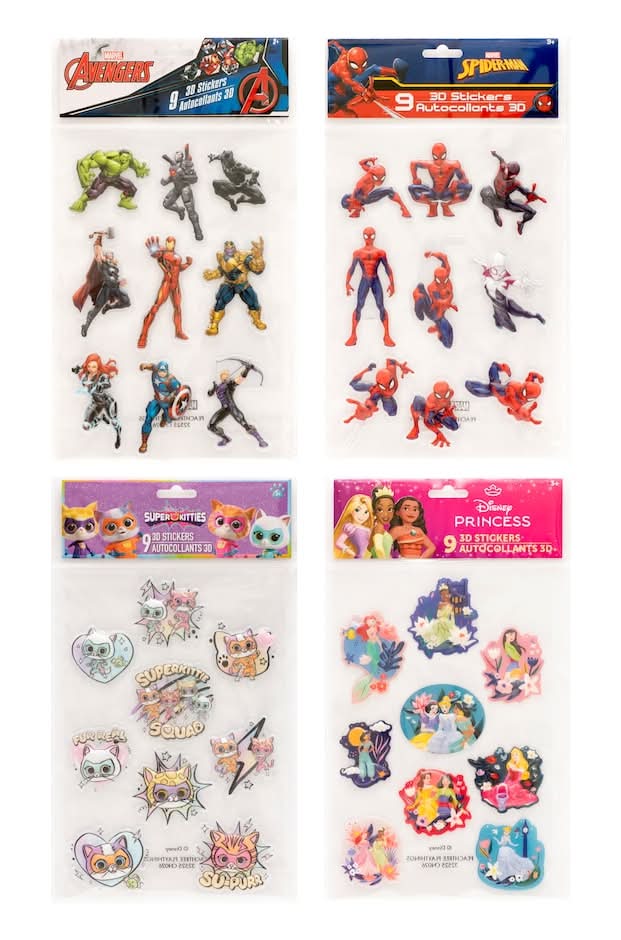 Licensed Character 3D Stickers