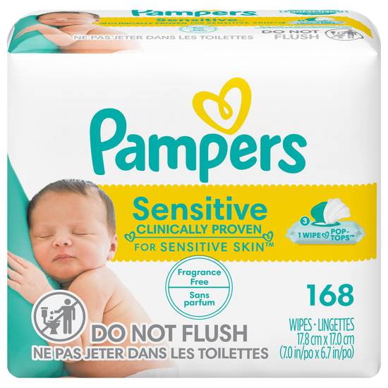 Pampers Sensitive Perfume-Free Wipes (168 wipes)