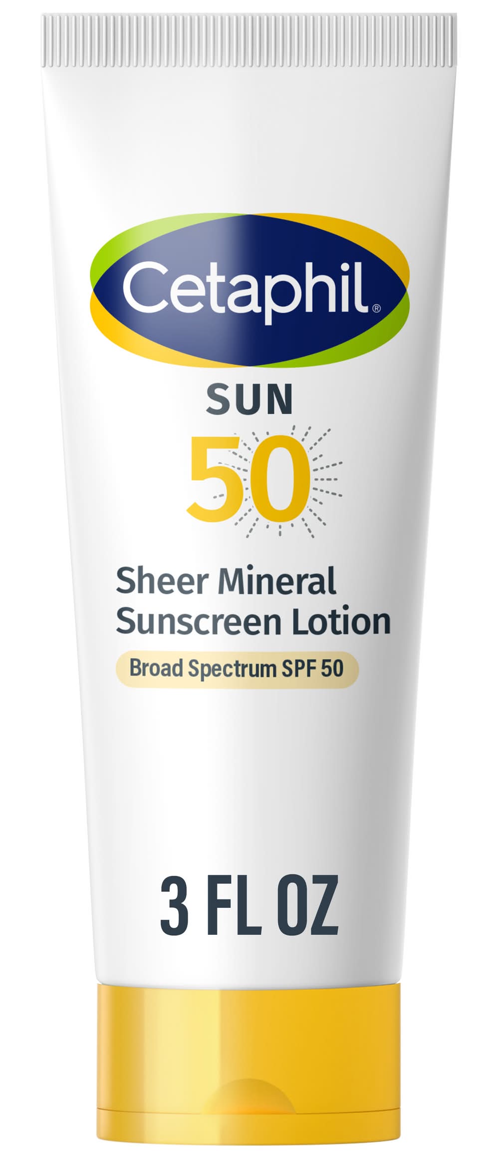 Cetaphil Sun Broad Spectrum Spf 50 Sheer Mineral Sunscreen (3 fl oz)