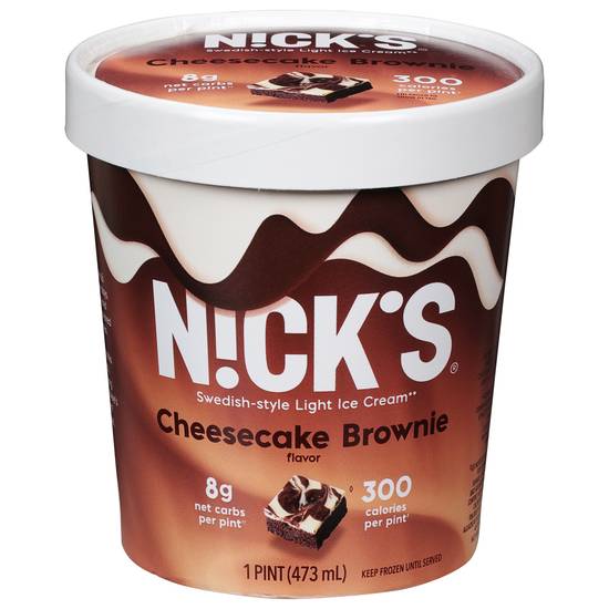Nick's Swedish-Style Light Ice Cream (cheesecake brownie)