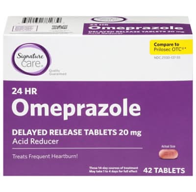 Signature Care Omeprazole Delayed Release Tablets 20 mg (42 ct)