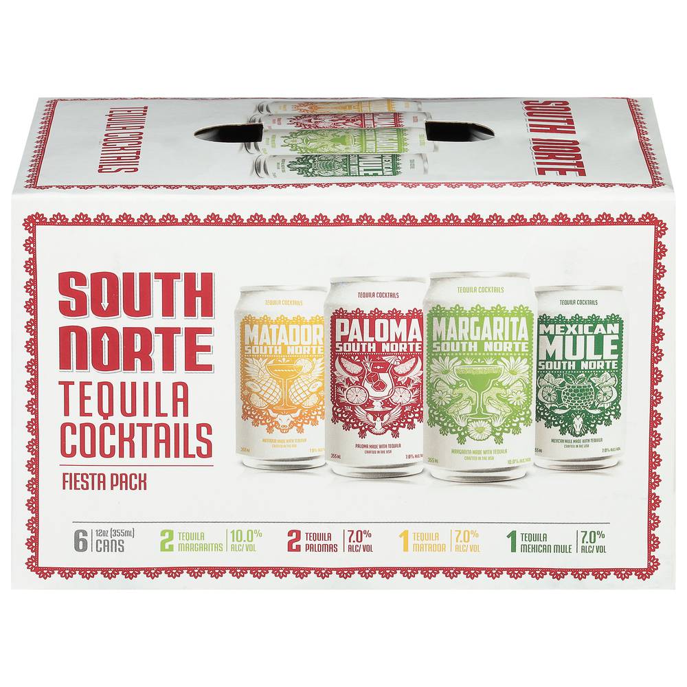 South Norte Tequila Cocktails Fiesta pack (6 x 12 oz)