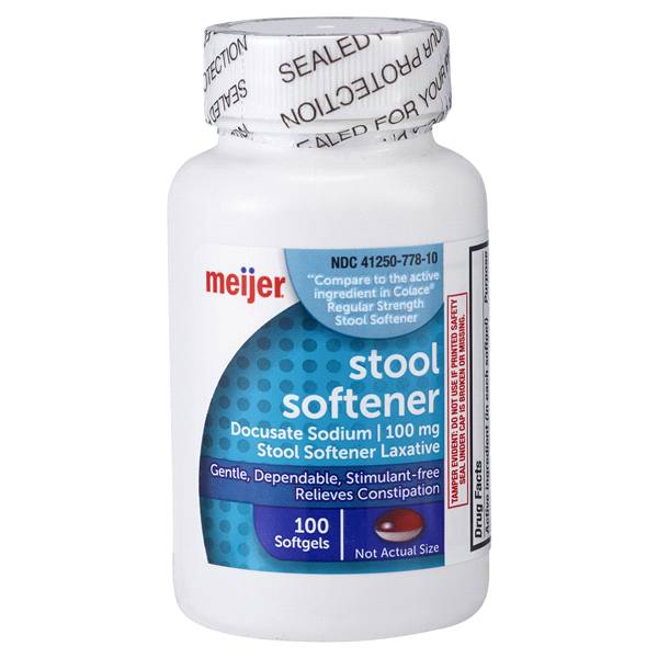 Meijer Stool Softener Docusate Sodium (100 ct)