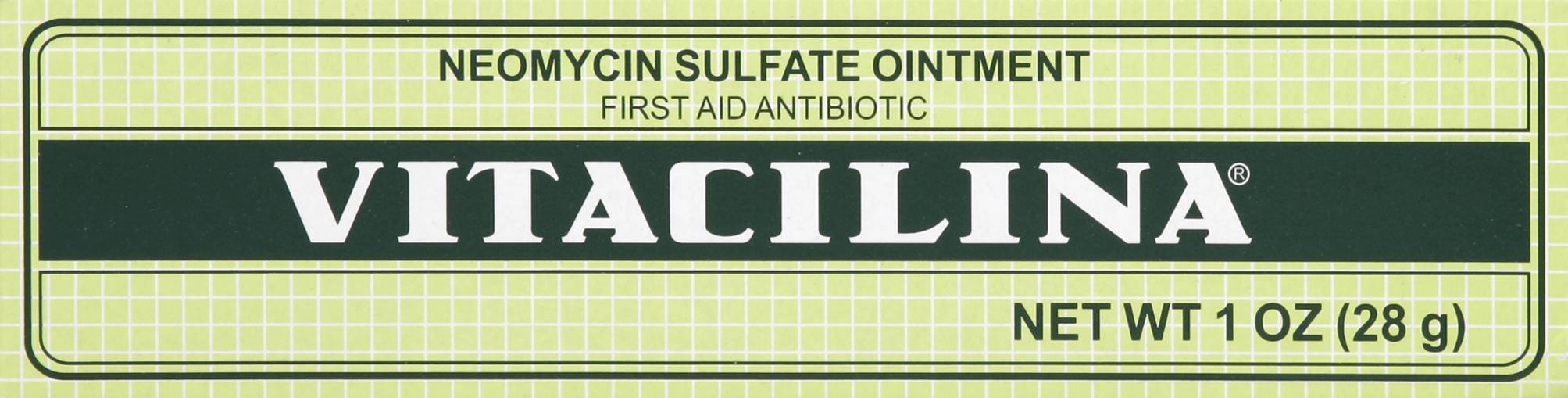 Vitacilina Neomycin Sulfate Ointment First-Aid Antibiotic (1 oz)