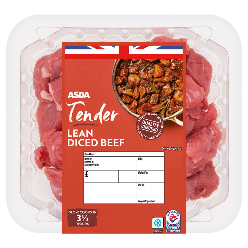 Asda Diced Beef 400g