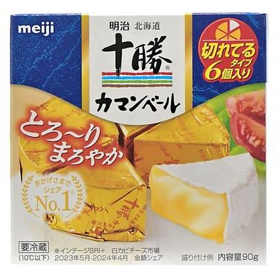 明治　北海道十勝　カマンベールチーズ　切れてるタイプ　６個入