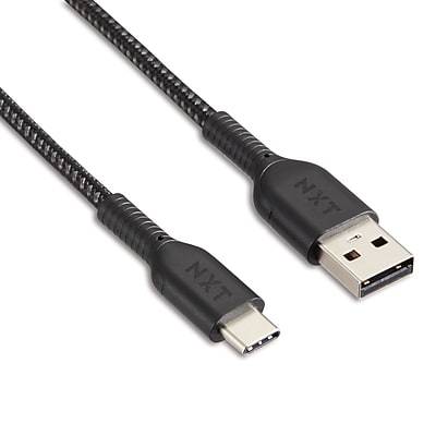 Nxt Technologies Braided Usb-C To Usb-A Cable (4 inch/black)