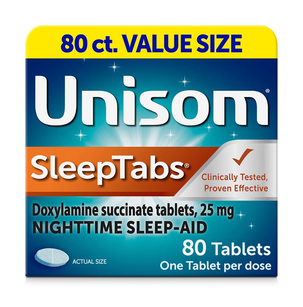Unisom Sleeptabs Nighttime Sleep-Aid Tablets 25 mg (1.13 lbs, 80 ct)