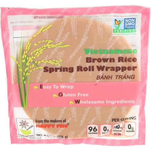 Star Anise Foods Vietnamese Brown Rice Spring Roll Wrapper