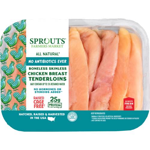 Sprouts Chicken Breast Tenderloins No Antibiotics Ever (Avg. 1.1lb)