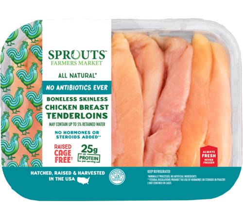 Sprouts Chicken Breast Tenderloins No Antibiotics Ever (Avg. 1.1lb)