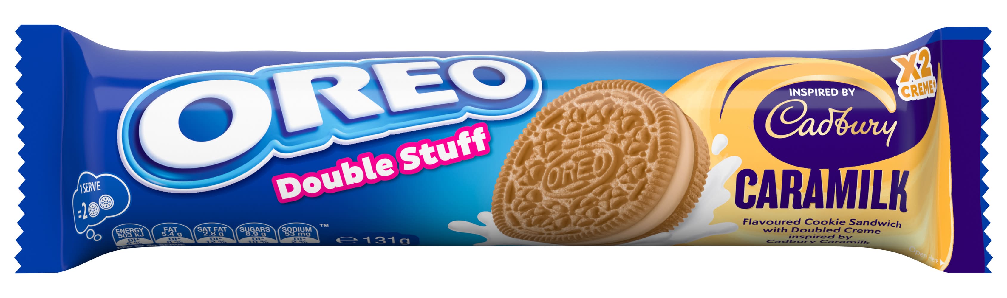 Oreo Double Stuff Sandwich Cookies, Caramilk (131g)