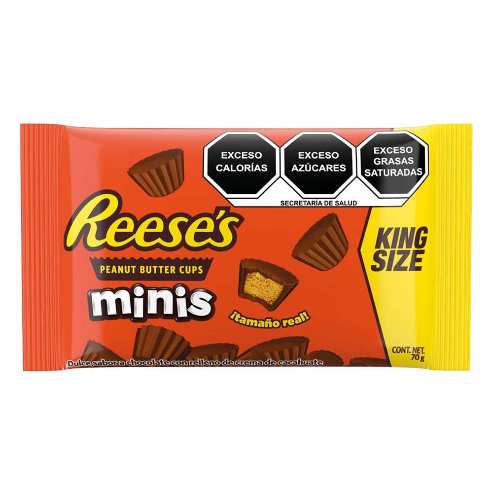 Reese's · Minis copas de crema de cacahuate, chocolate, King (70 g)