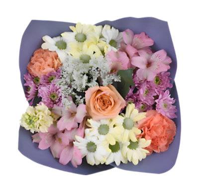 Grand Seasonal Mixed Purple/Peach Bouquet - Each